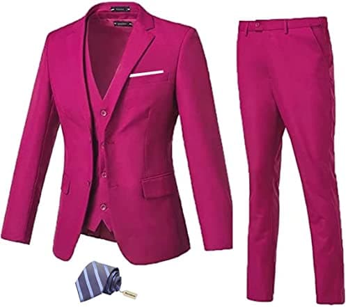 Slim Fit 3-Piece Men's Business Suit for Wedding, Prom, and Business Events