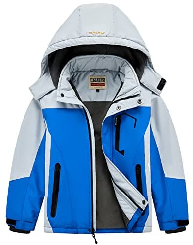 WULFUL Boys' Waterproof Winter Ski Coat with Hood