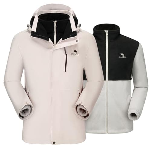 CAMEL Men's 3 in 1 Winter Waterproof Ski Jacket