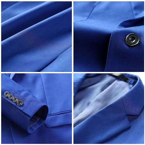 TweedLad Men's Slim Fit 3-Piece Business Casual Suit Set with Tie