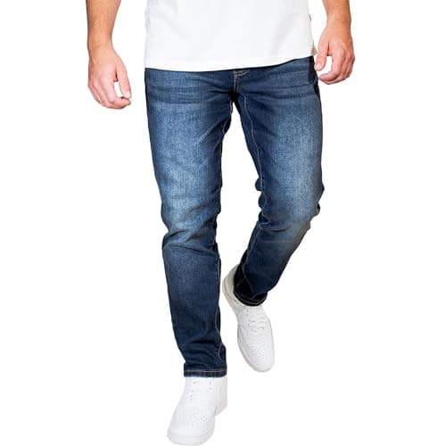 BETTRFIT Men's Slim Fit Mid Rise Stretch Denim Jeans