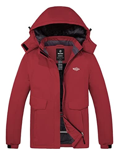 wantdo Women's Waterproof Winter Ski Coat Warm Windproof Snow Fleece Raincoat