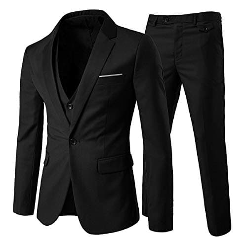 Cloudstyle Men's 3-Piece Slim Fit Formal Suit