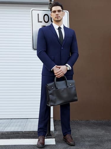 WEEN CHARM Slim Fit 2 Piece Men's Wedding Prom Tuxedo Set