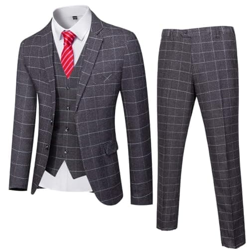 YND Men's Slim Fit 3 Piece Suit Set