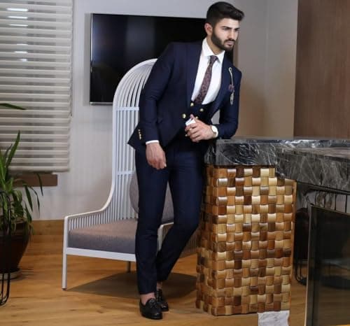 Wangyue 3-Piece Slim Fit Suits for Men