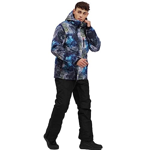 WONKA Mens Waterproof Snow Suit Ski Jacket and Pants Set