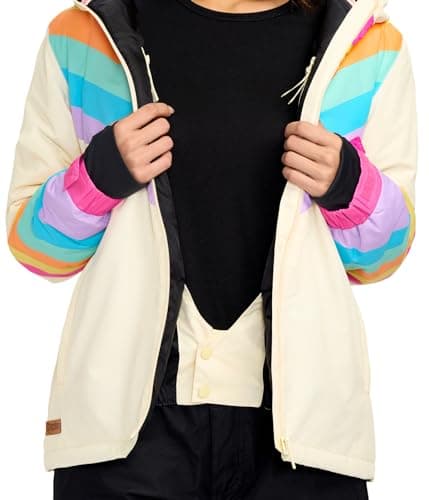 Tipsy Elves Women's Bright Colorful Apres Ski Hooded Snow Jackets
