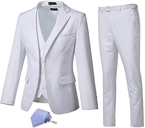 Slim Fit 3-Piece Men's Business Suit for Wedding, Prom, and Business Events