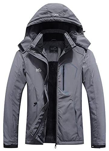 Pooluly Women's Ski Jacket Winter Waterproof Windbreaker Hooded Raincoat Snowboarding Jackets