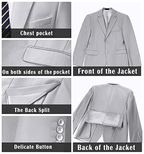 Men's Datysum 2-Piece Slim Fit Tuxedo Suit for Prom and Weddings