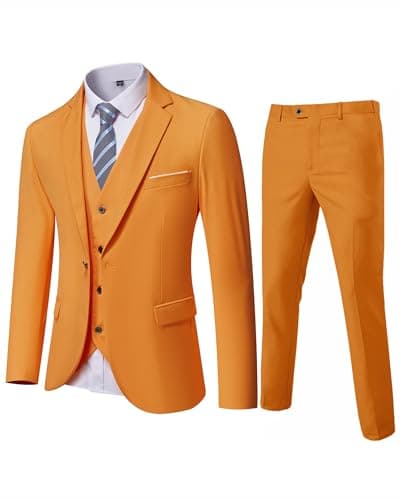 YND Men's Slim Fit 3 Piece Suit with Tie