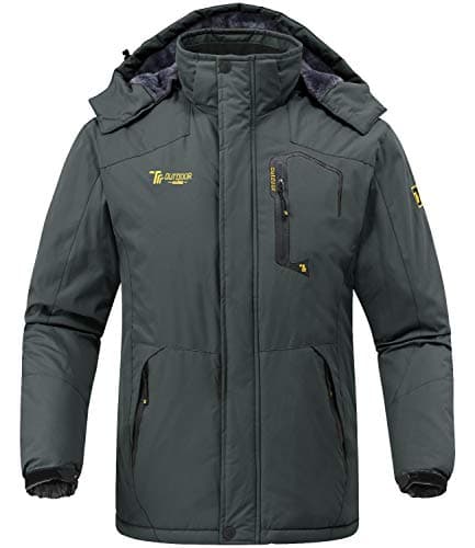 Rdruko Men's Waterproof Insulated Fleece Ski Jacket for Winter Mountaineering