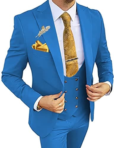 Wangyue 3-Piece Slim Fit Suits for Men