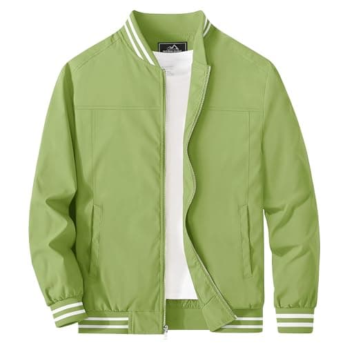 MAGCOMSEN Men's Lightweight Bomber Jacket Zip-Up Windbreaker