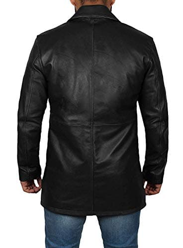 Brown Natural Distressed Leather Jacket for Men