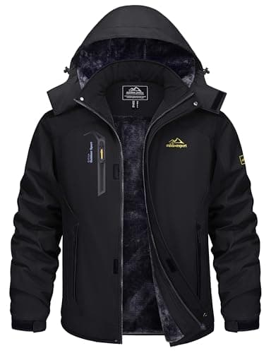 TACVASEN Men's Winter Water-Resistant Fleece Snow Ski Military Tactical Parka Jacket Raincoat