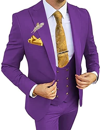 Wangyue 3-Piece Slim Fit Suits for Men