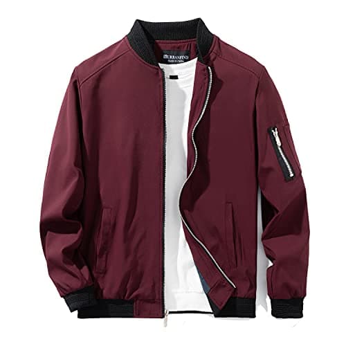 URBANFIND Men's Lightweight Slim Fit Casual Bomber Jacket