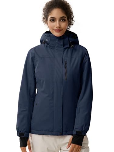 Women's Waterproof Ski Snow Jacket with Fleece Lining