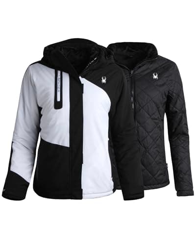 Spyder Women's Reversible Insulated Snow Ski Jacket - 3 Looks in 1 (S-XL)