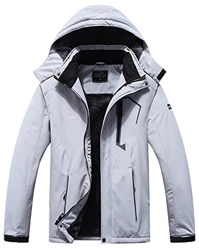 Pooluly Men's Waterproof Winter Jacket