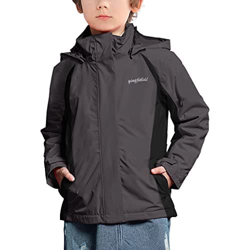 YingjieBoy Kids Waterproof Snowboarding Jacket, Warm Fleece Lined