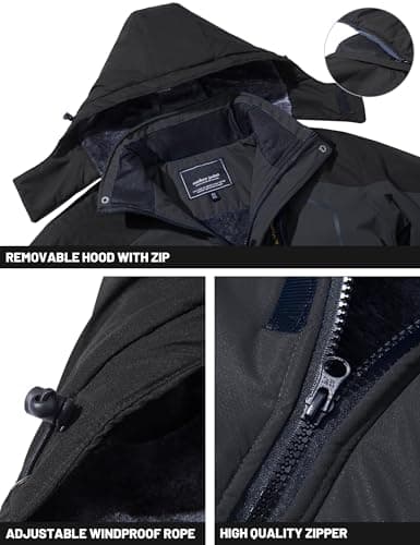 TACVASEN Men's Winter Insulated Snowboard Jacket with Hood