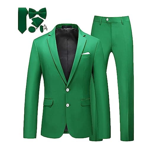 MOGU Men's Slim Fit Prom Tuxedo 2-Piece Suit (Jacket + Pants)