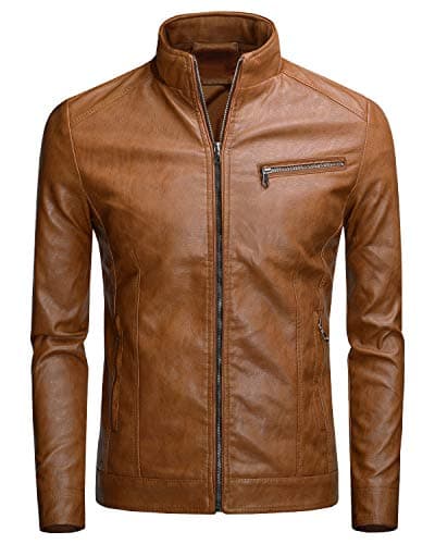 Fairylinks Men's Casual Faux Leather Jacket for Fall Winter Comfort and Style
| Fairylinks Men's Casual Faux Leather Jacket Practical for Work and Casual Wear
| Fairylinks Men's Casual Faux Leather Jacket Stylish Design with Multiple Pockets