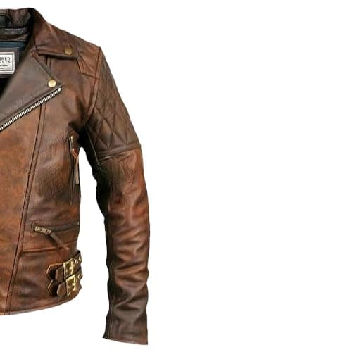 Classic Lambskin Men’s Leather Biker Jacket - Cafe Racer Style