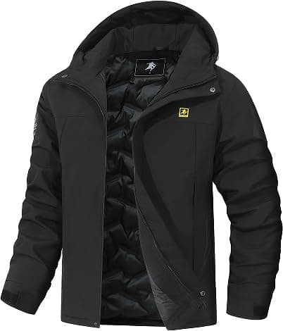YYCABGTI Men's Warm Winter Ski Jacket Windproof & Waterproof Hickory Brown Snowboarding Coat