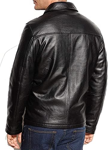 Storemm Men's Genuine Lambskin Classic Biker Jacket