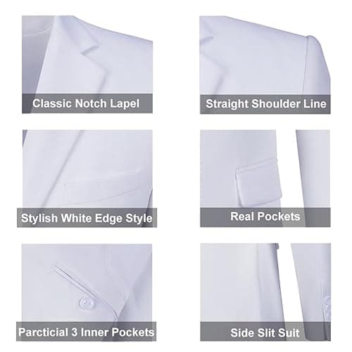Lynerun Men's Slim Fit Suit Set for Formal Occasions