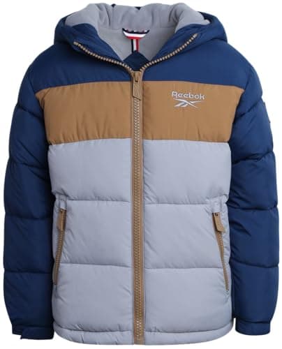 Reebok Boys' Heavyweight Winter Puffer Coat - Weather Resistant Ski Jacket (Ages 8-20)