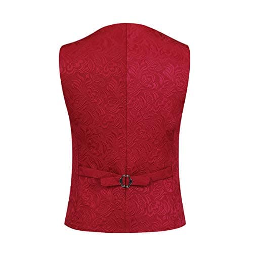 YFFUSHI Men's Slim Fit Jacquard Tuxedo 1 Button Shawl Collar Suit 3PC