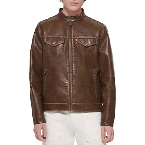 Levi's Men's Faux Leather Racer Jacket