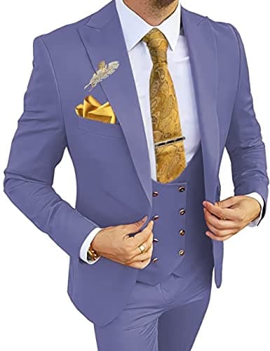 Wangyue 3-Piece Slim Fit Suits for Men