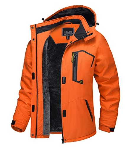 TACVASEN Women's Winter Waterproof Ski Jacket with Hood and Fleece Liner
