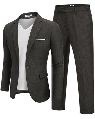 COOFANDY Men's Classic Fit 2-Piece Suit Set for Casual or Business Wear