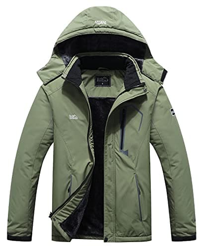Pooluly Men's Waterproof Winter Jacket