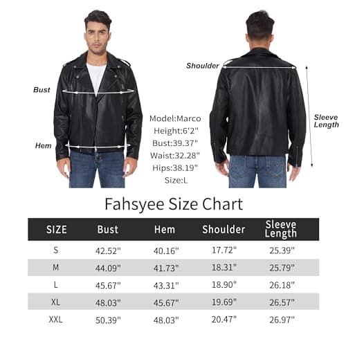 Men's Black Faux Leather Bomber Jacket - Lightweight Zip-Up Slim Fit Coat