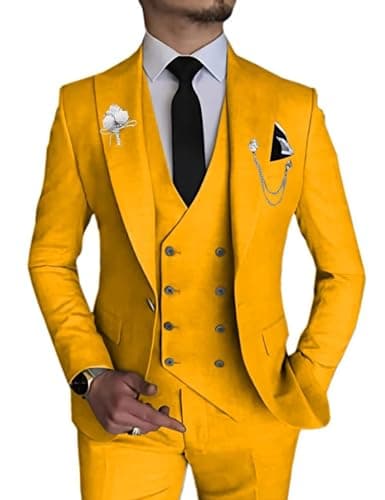 Slim Fit Double Breasted Men's Suit for Wedding and Events