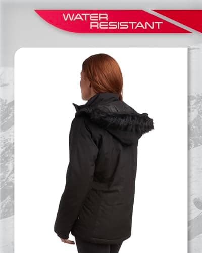 Spyder Women's Color Block Quilted Snow Jacket - Weatherproof Ski with Detachable Hood (S-XL)