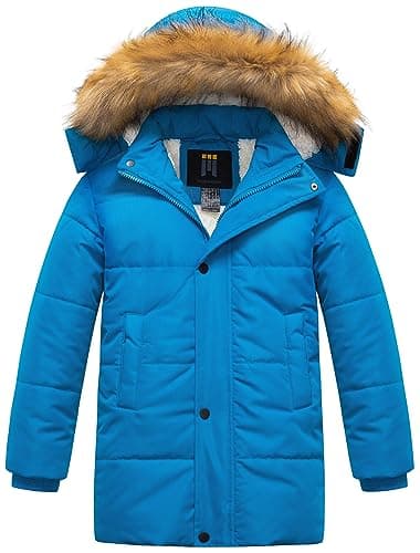 Thick Winter Coat for Boys: CREATMO US Sherpa Long Parka Jacket