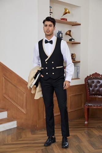 Slim Fit Men's Tuxedo 3-Piece Suit for Wedding & Prom TUXBURNTXZ