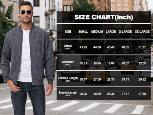 YuKaiChen Men's Lightweight Bomber Jacket with Zipper Pockets