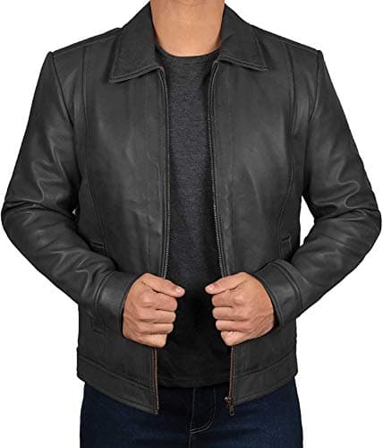 Blingsoul Black Men's Real Lambskin Leather Jacket