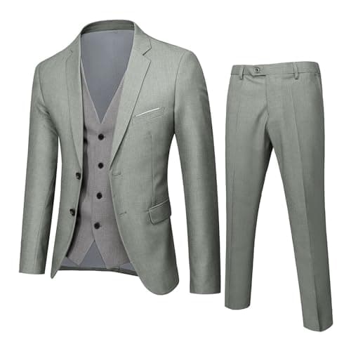 BIFUTON Men's Slim Fit 1-Button Tuxedo Suit for Party, Wedding, Business