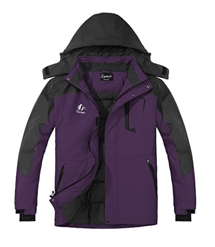 Spmor Women's Waterproof Hooded Ski and Snowboard Jacket for Winter